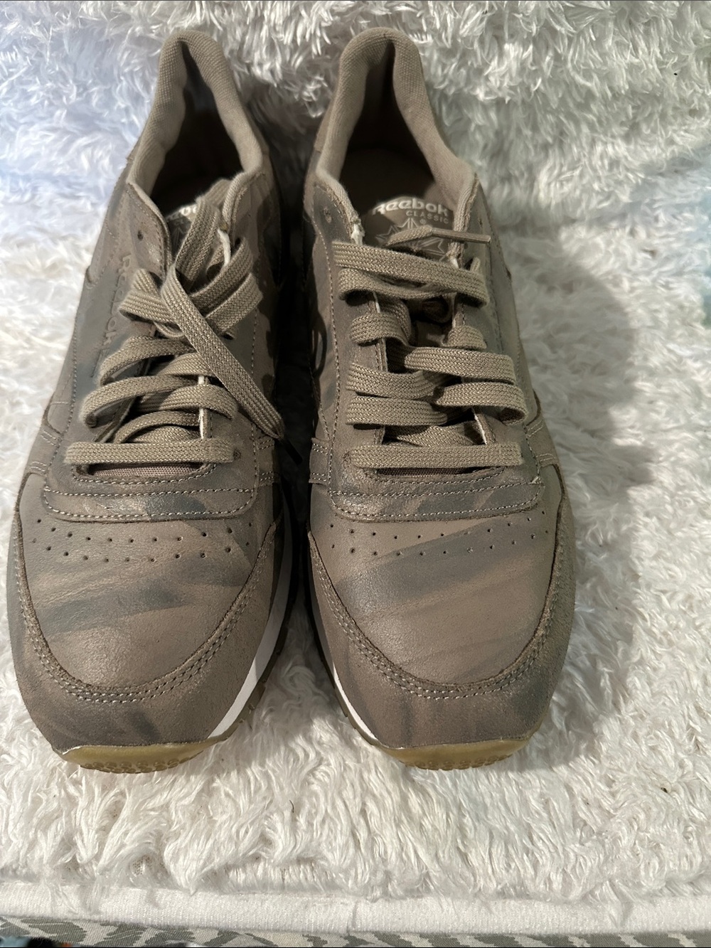 Reebok Men's Taupe/White Low-Top Sneakers